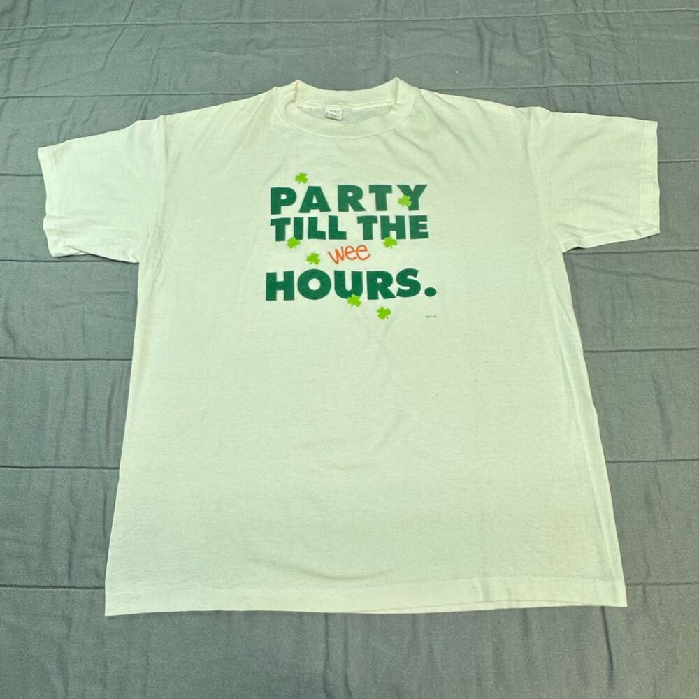 Vintage 'Party Till The Wee Hours' St. Patrick's Day Graphic T-Shirt